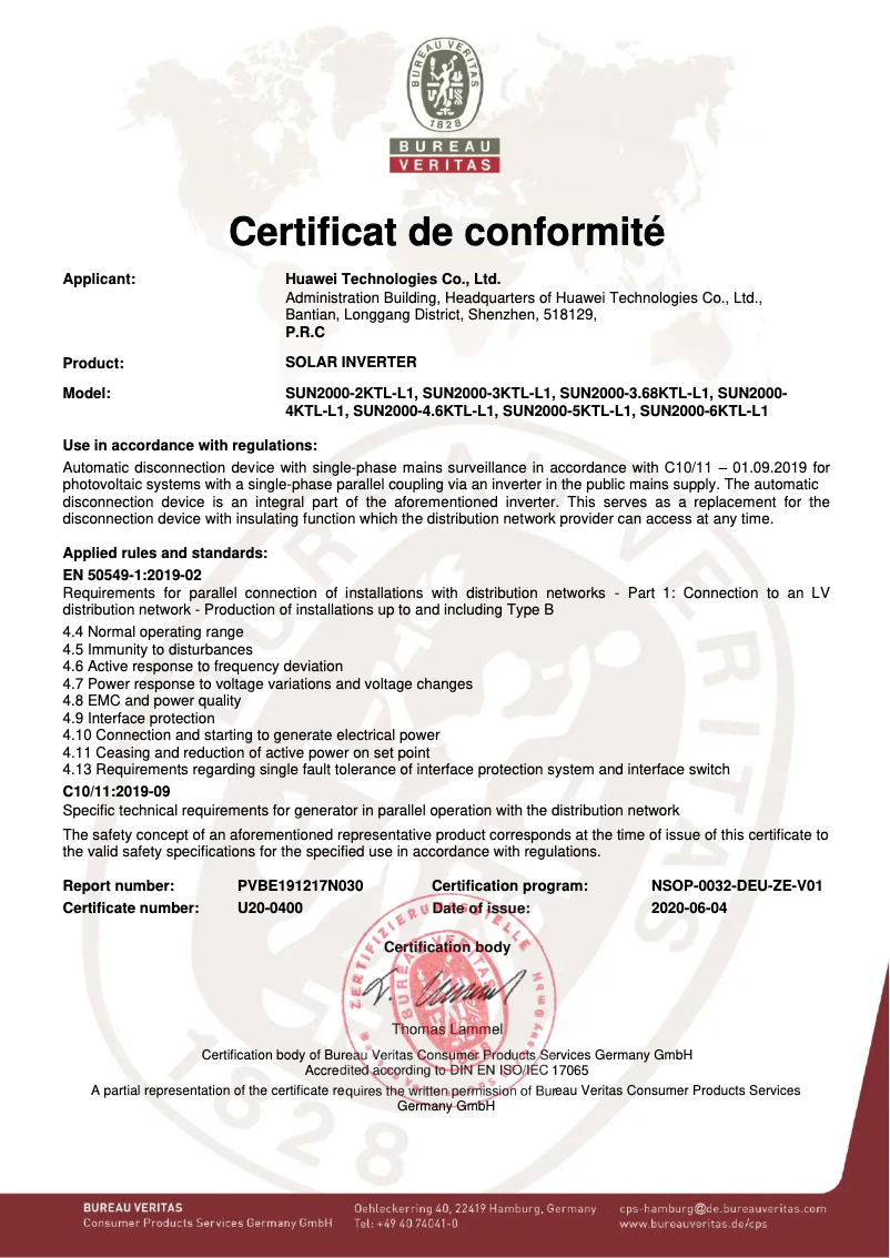 Page n°1 - Guide d'installation Huawei SUN2000 4KTL-L1