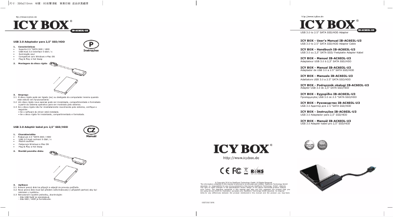 Page n°1 - Manuel utilisateur Icy Box IB-AC603L-U3