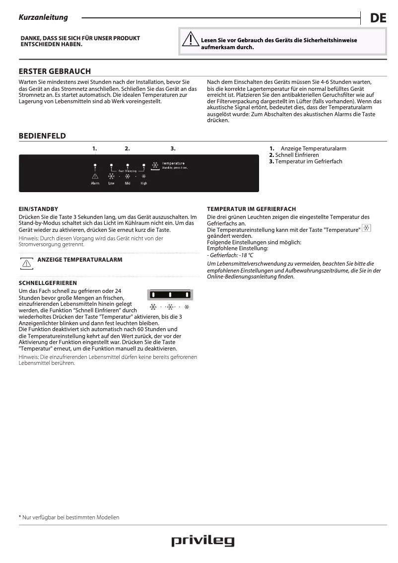 Image de la première page du manuel de l'appareil PFVI 9S1