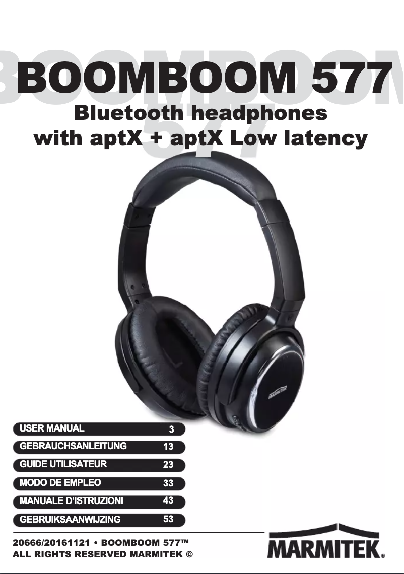 Página 1 del manual Manual de instrucciones Marmitek BoomBoom 577