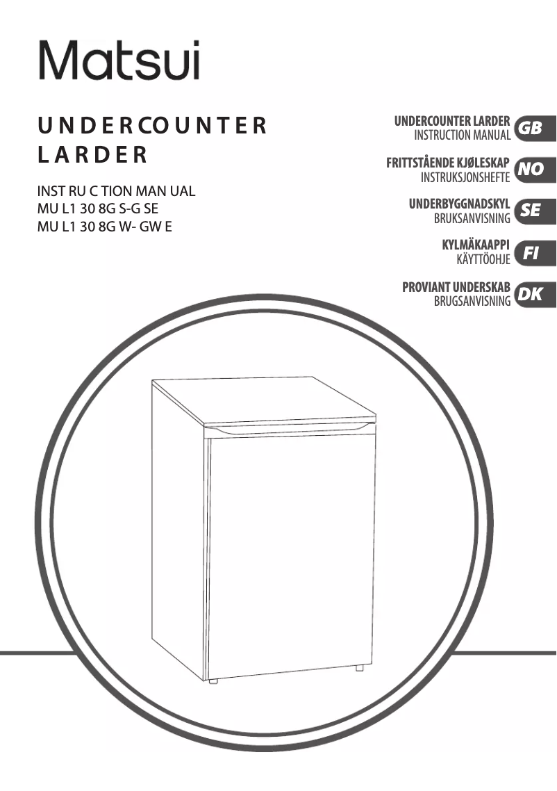 Page 1 de la notice Manuel utilisateur Matsui MUL1308GWE