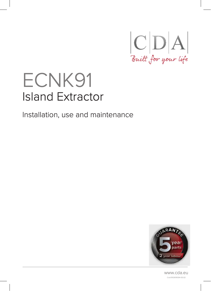 Page n°1 - Manuel utilisateur CDA ECNK91SS