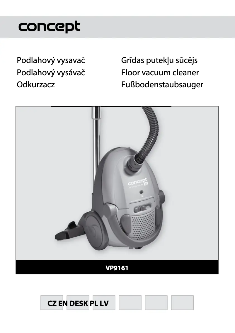 Page 1 de la notice Manuel utilisateur Concept VP-9161