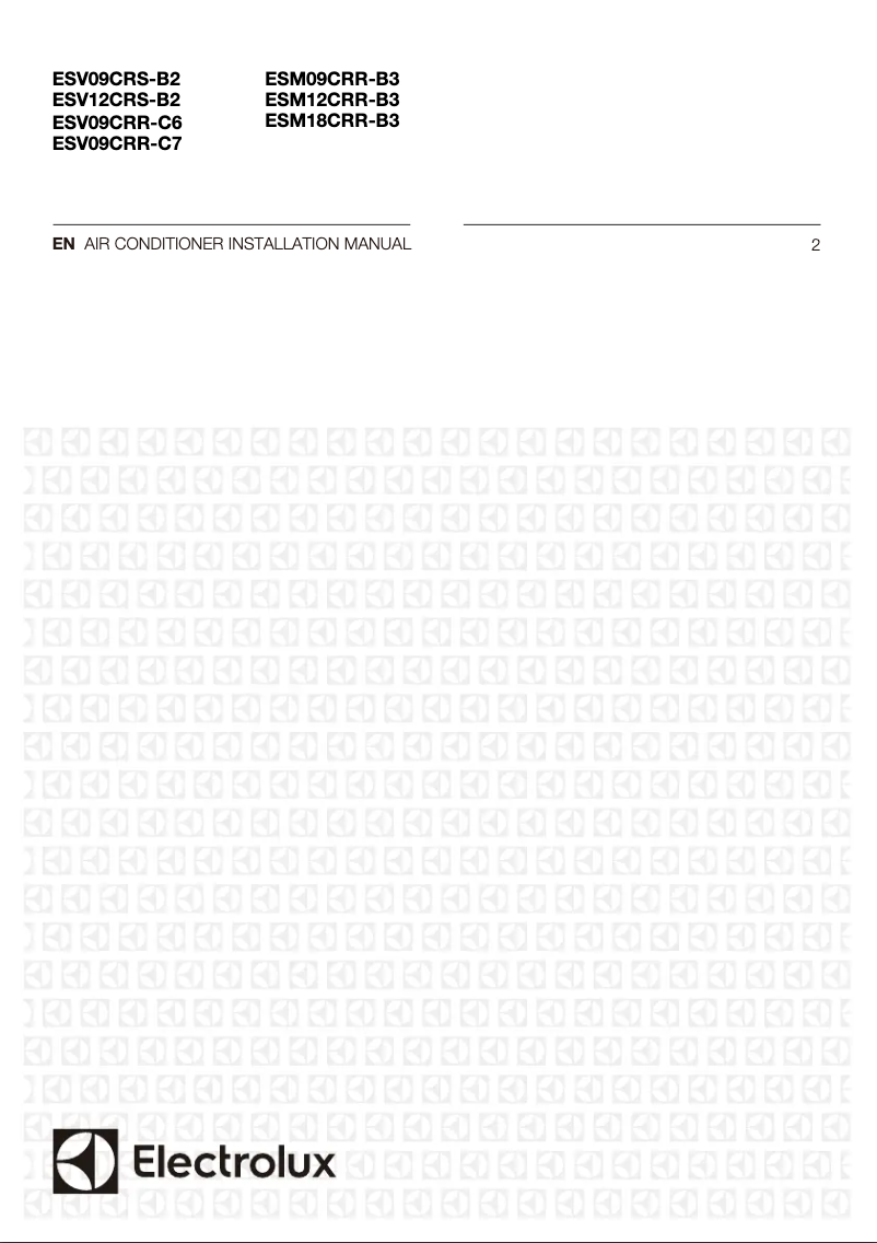 Page n°1 - Guide d'installation Electrolux ESM12CRR-B3