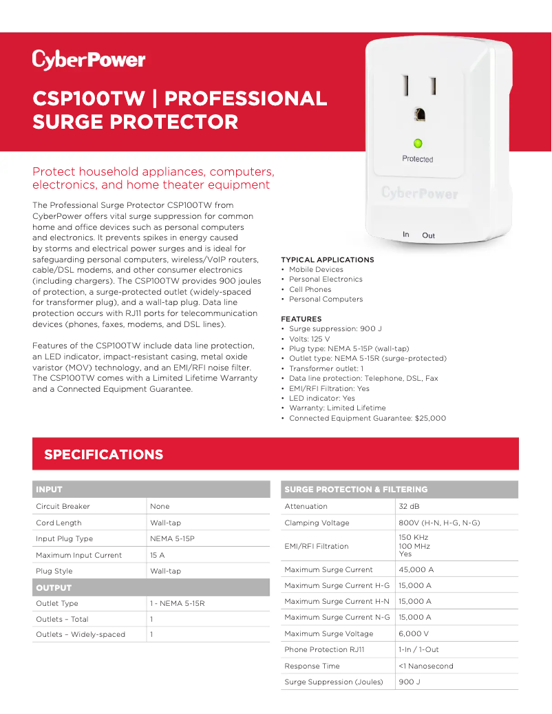 Image de la première page du manuel de l'appareil Professional CSP100TW