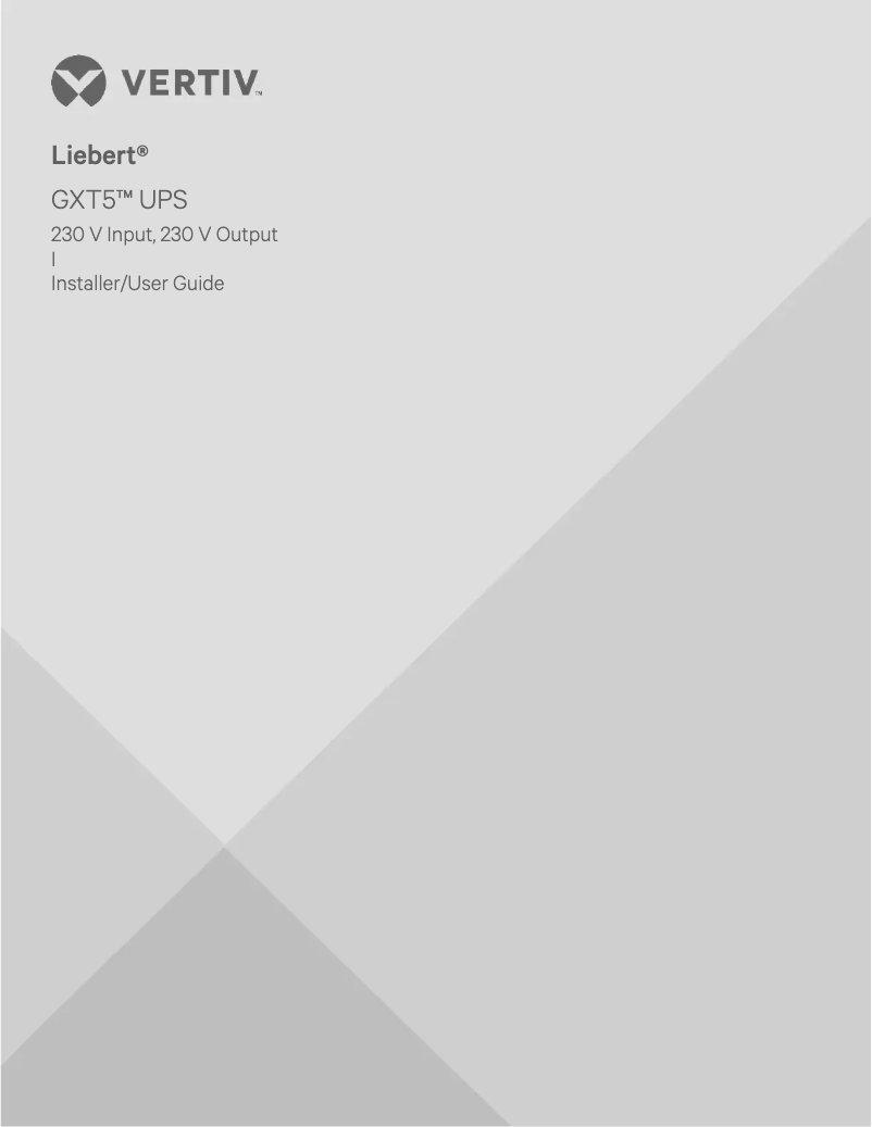 Página 1 del manual Manual de usuario Emerson Liebert GXT5