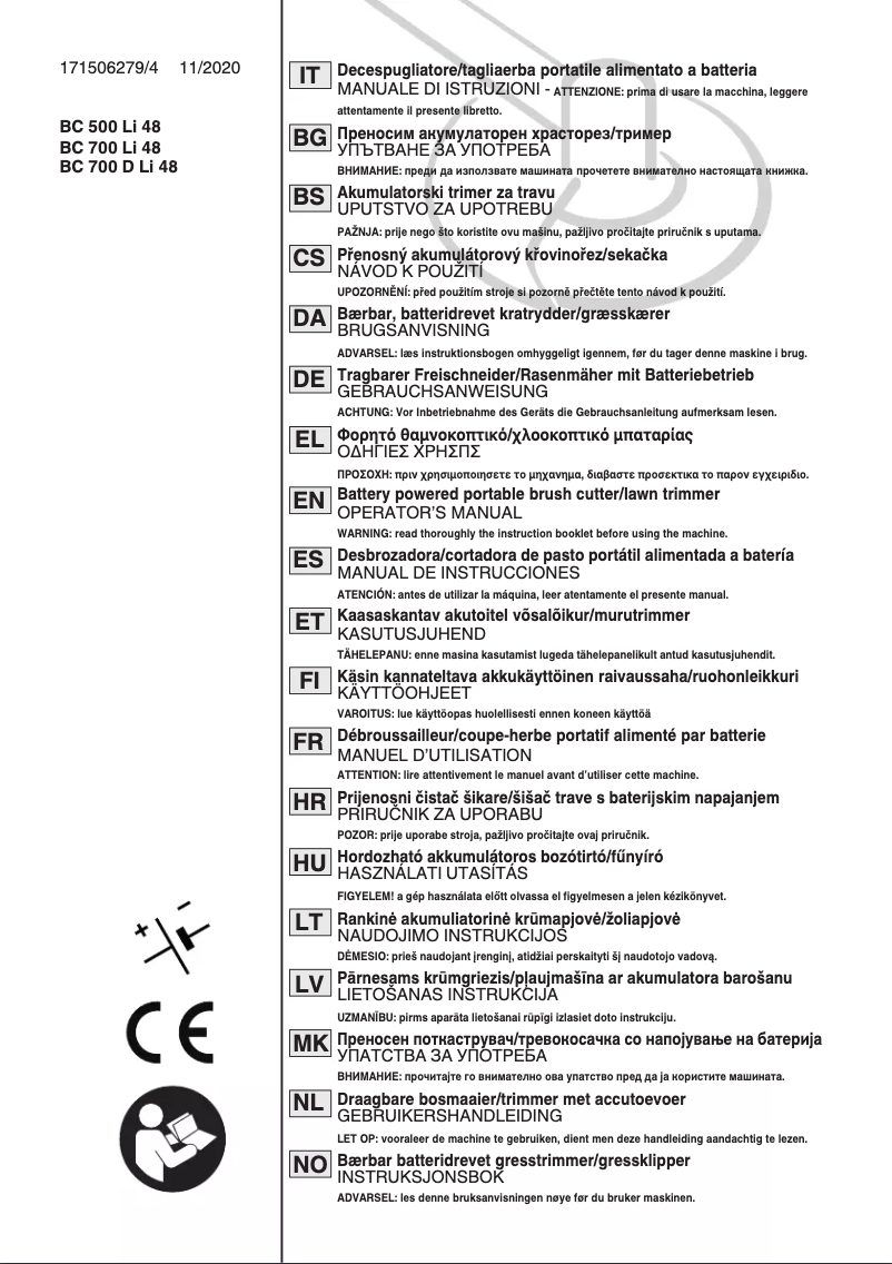 Page 1 de la notice Manuel utilisateur Stiga SBC 500 AE