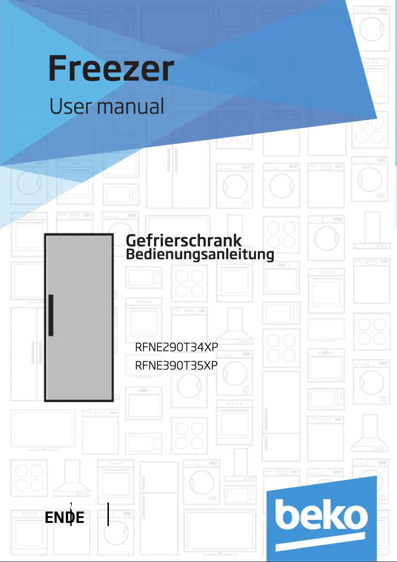 Page 1 de la notice Manuel utilisateur Beko RFNE290T34XP