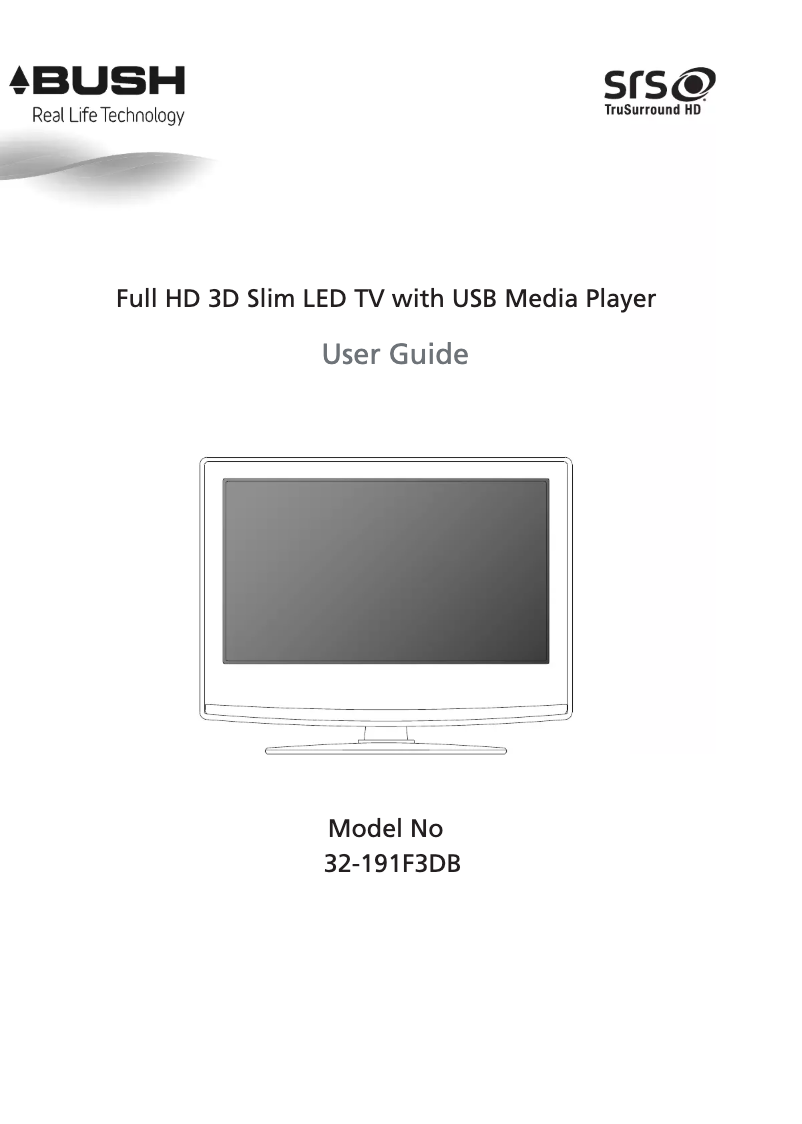 Page 1 de la notice Manuel utilisateur Bush 32-191F3DB