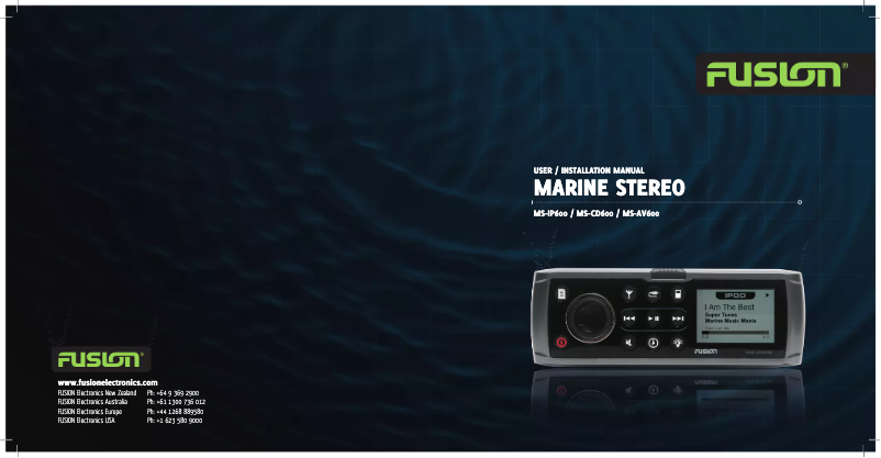 Image de la première page du manuel de l'appareil Marine MS-AV600