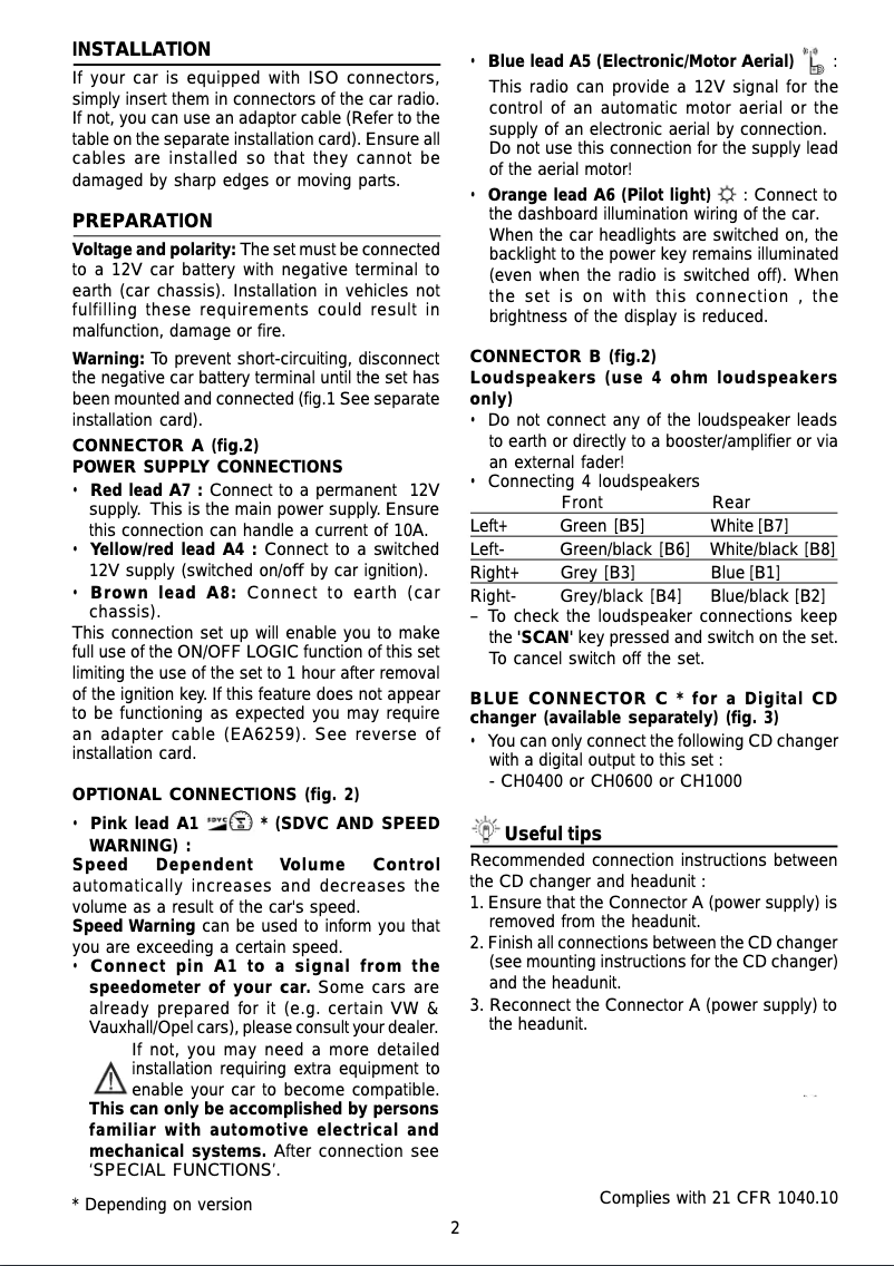 Imagen de la primera página del manual del dispositivo CR 2100