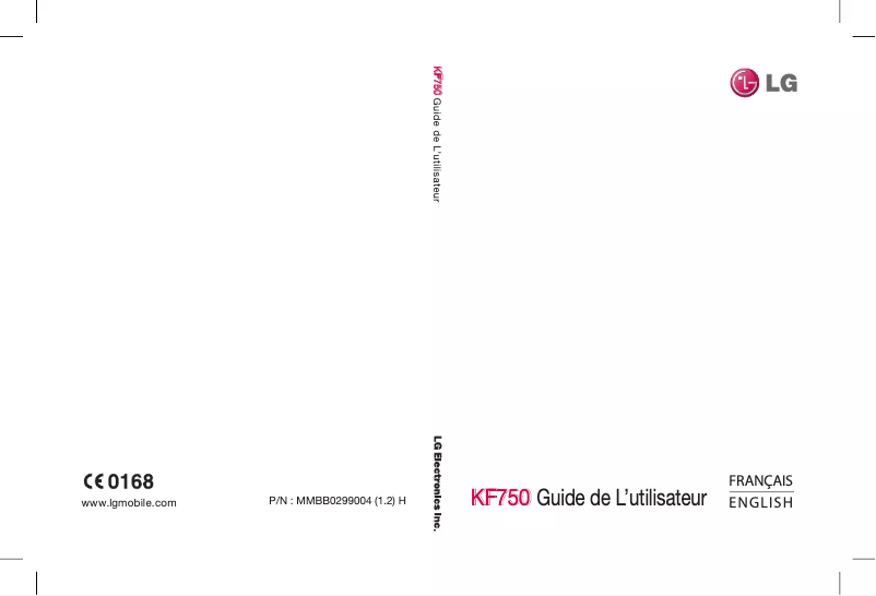 Page n°1 - Manuel utilisateur LG KF750