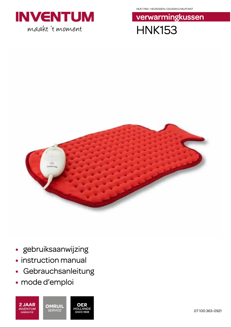 Page 1 de la notice Manuel utilisateur Inventum HNK153