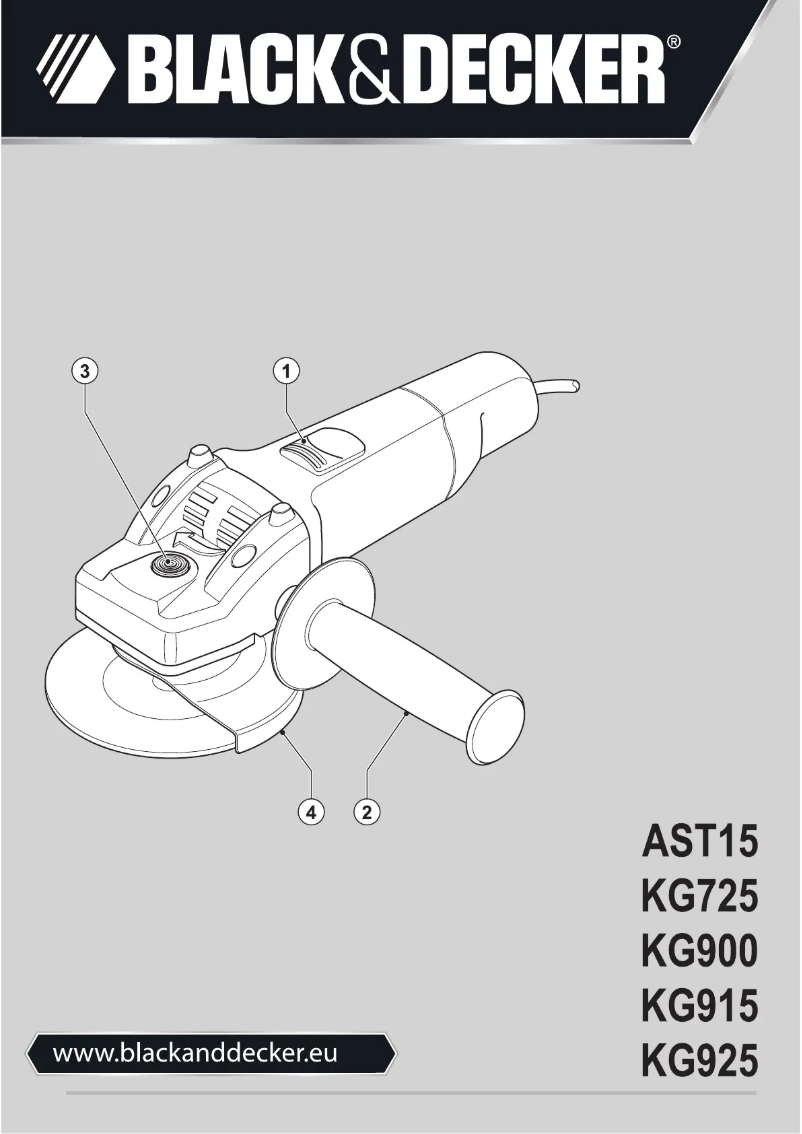 Page n°1 - Manuel utilisateur Black & Decker KG725