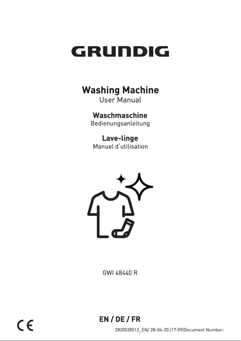 Page 1 de la notice Manuel utilisateur Grundig GWI 48440 R