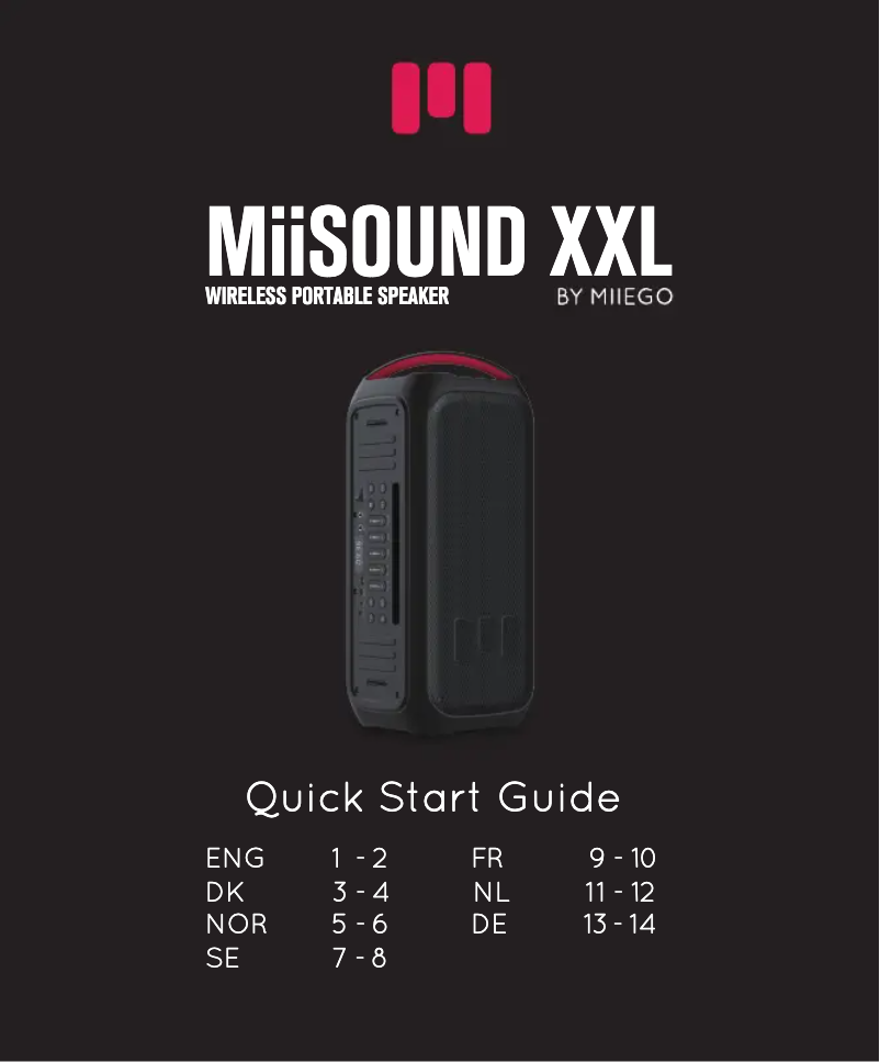 Page n°1 - Manuel utilisateur Miiego MiiSOUND XXL