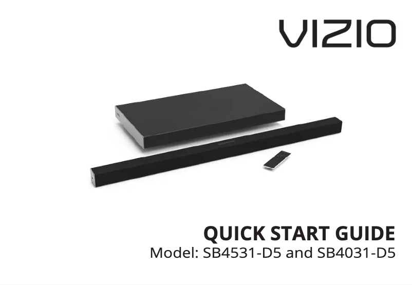Page 1 de la notice Manuel utilisateur VIZIO SB4031-D5
