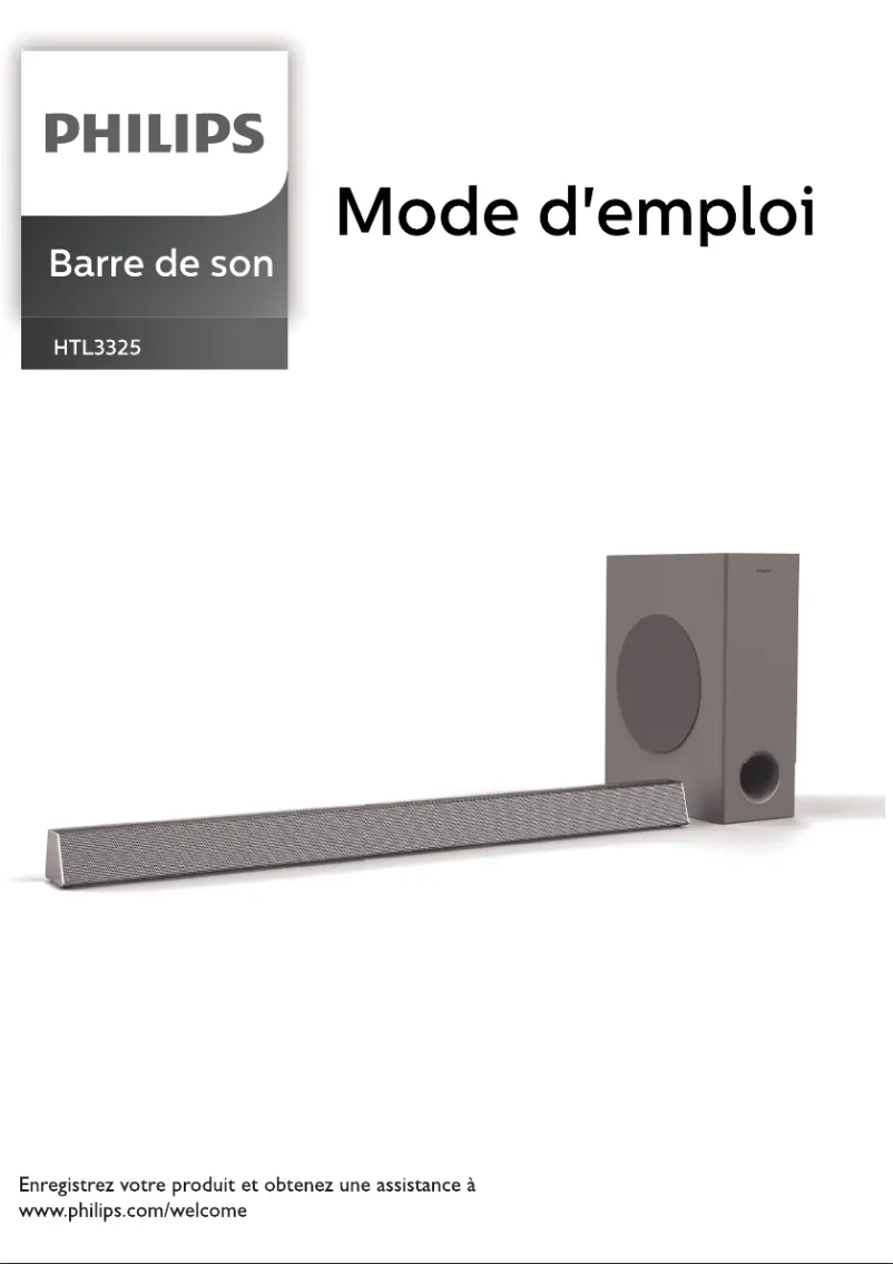 Image de la première page du manuel de l'appareil HTL3325