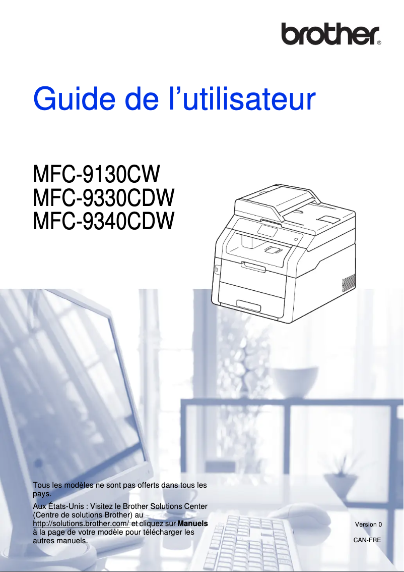 Image de la première page du manuel de l'appareil MFC-9330CDW