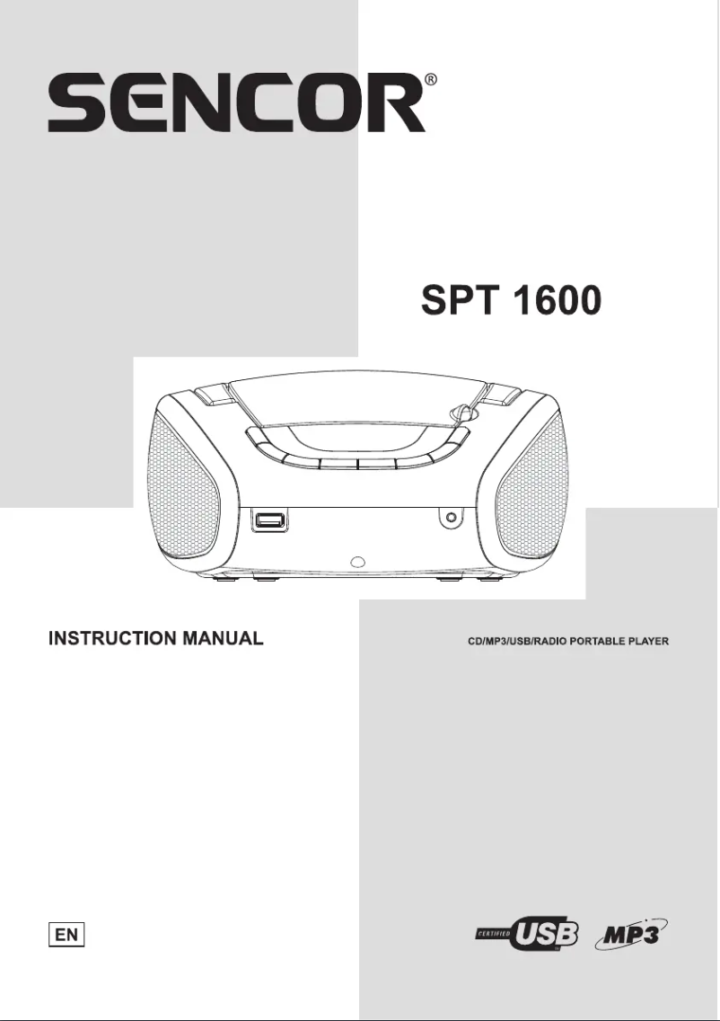 Image de la première page du manuel de l'appareil SPT 1600
