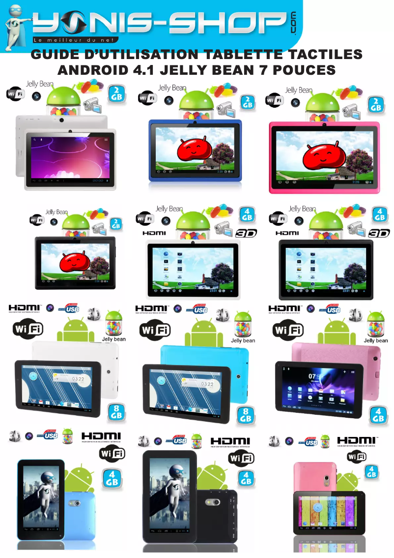 Page n°1 - Manuel utilisateur Yonis Y-tt1g8