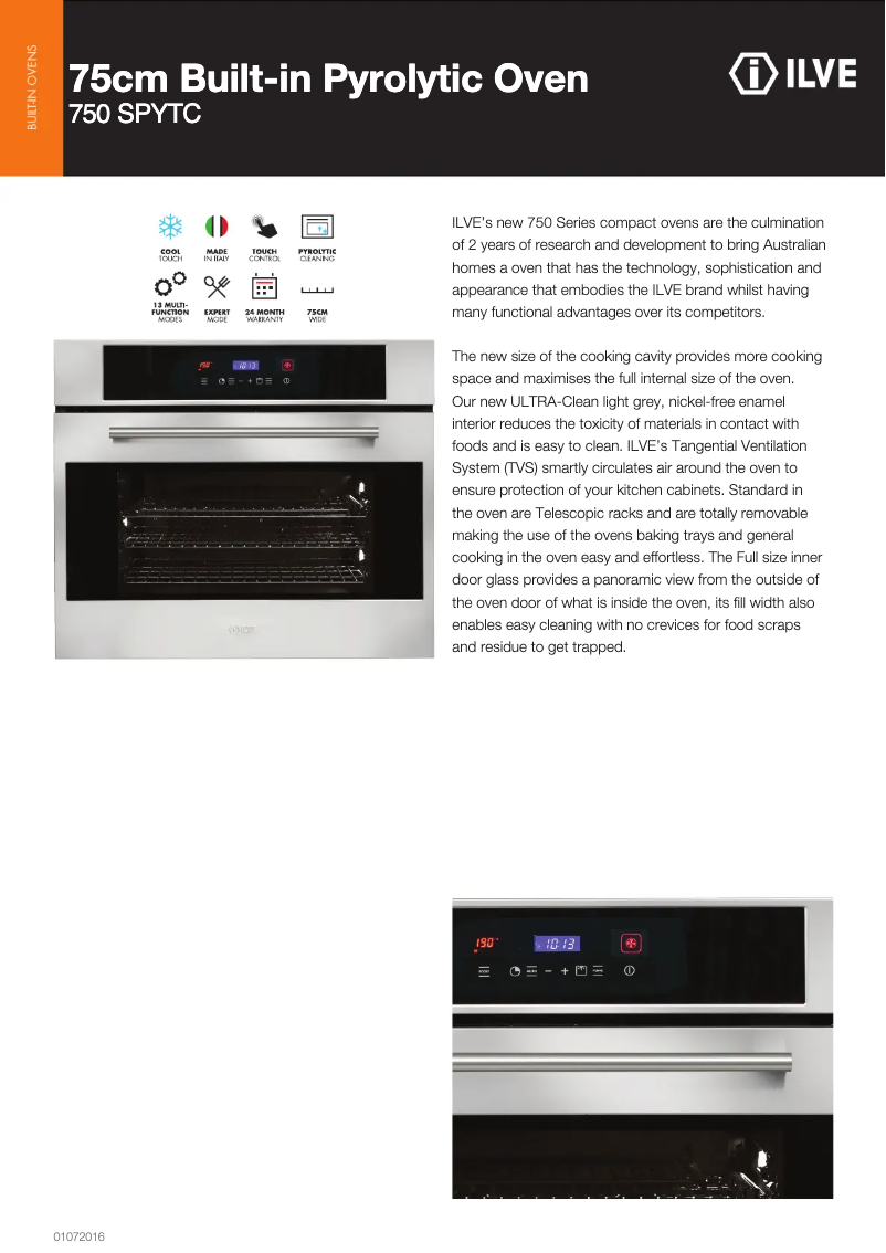 Image de la première page du manuel de l'appareil 750SPYTCI