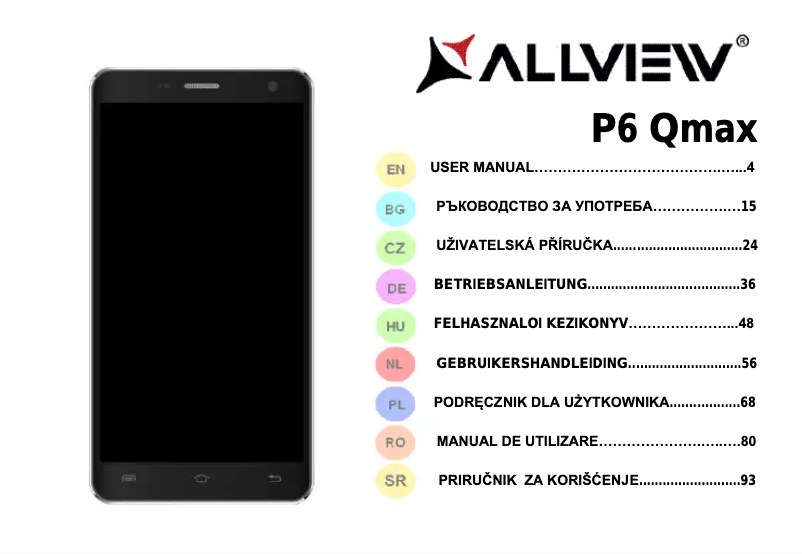 Image de la première page du manuel de l'appareil P6 Qmax