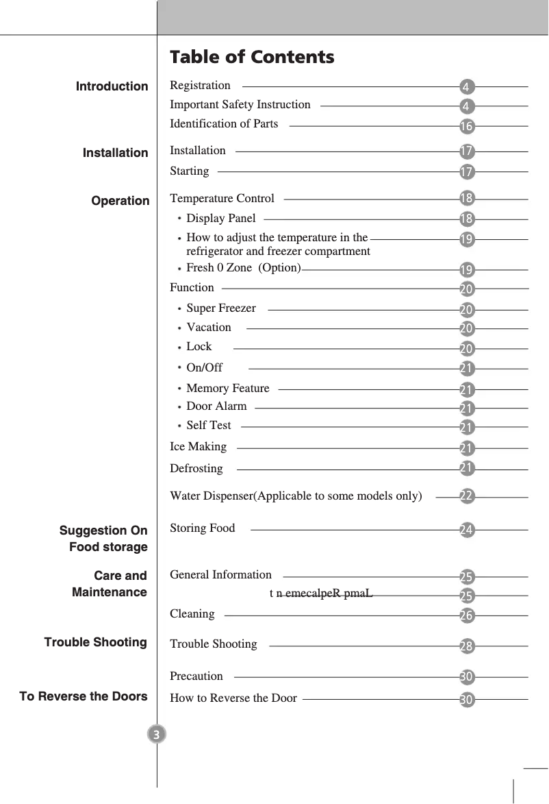 Page 1 de la notice Manuel utilisateur LG GC-F439WLQ