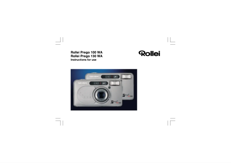 Page 1 de la notice Manuel utilisateur Rollei Prego 100 WA