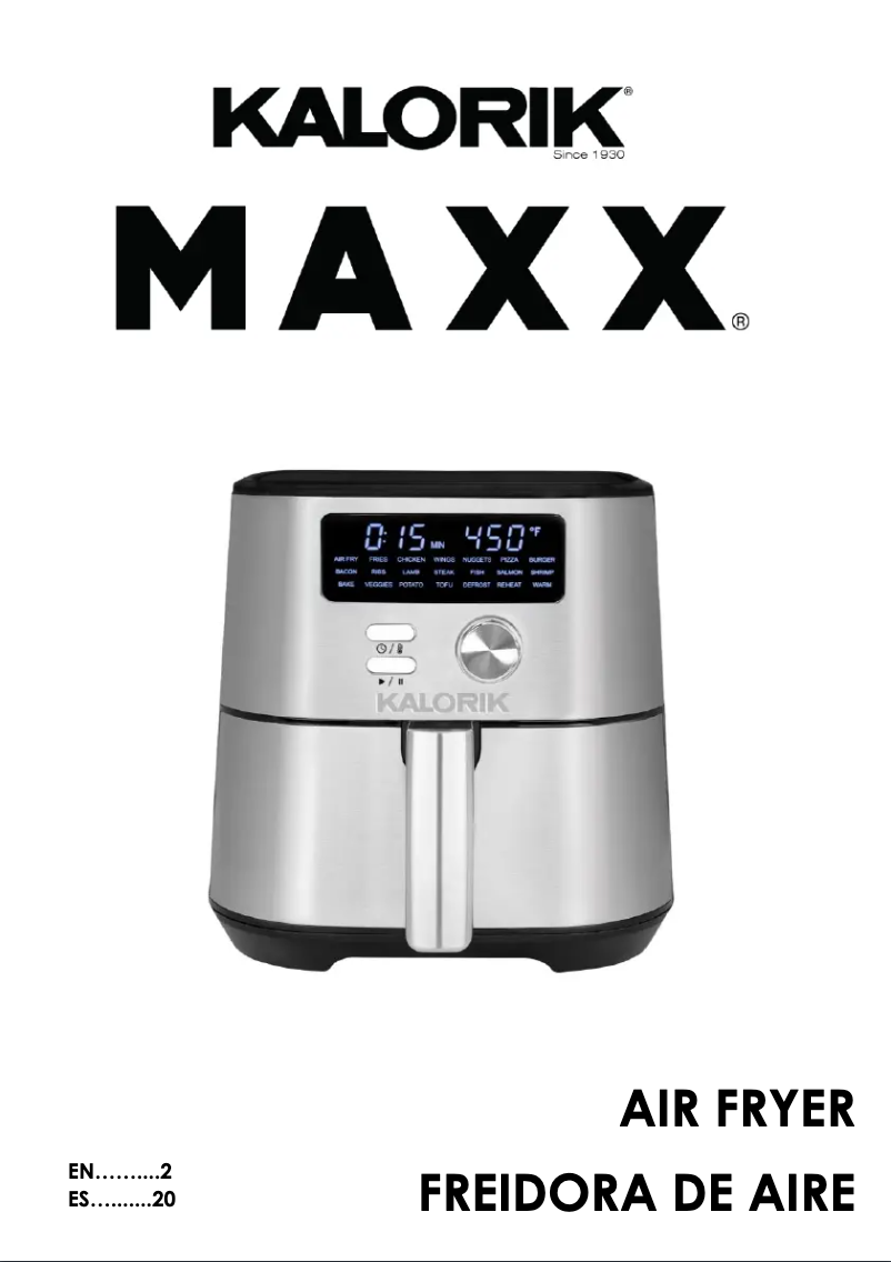 Página 1 del manual Manual de usuario Kalorik MAXX FT 47823 BKSS