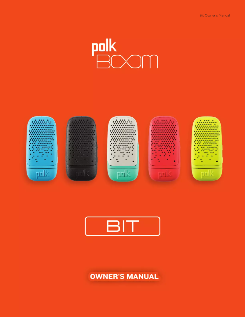 Page 1 de la notice Manuel utilisateur Polk BOOM Bit