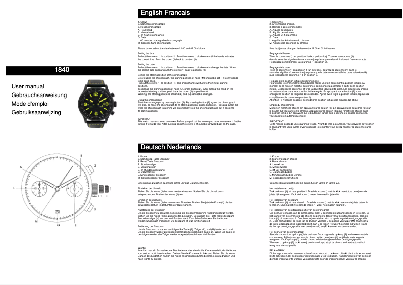 Page 1 de la notice Manuel utilisateur Davis 1840