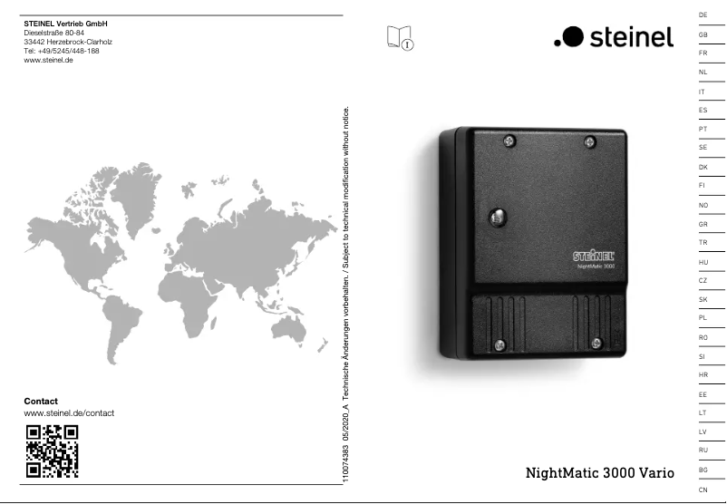 Page n°1 - Manuel utilisateur Steinel NightMatic 3000 Vario