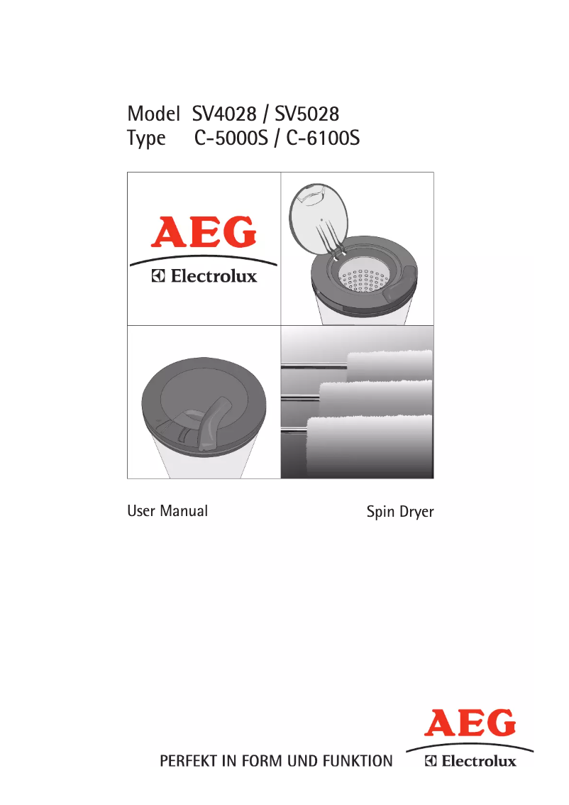 Page n°1 - Manuel utilisateur AEG-Electrolux SV5028