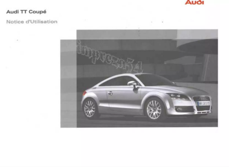 Página 1 del manual Manual de usuario Audi TT (2006)