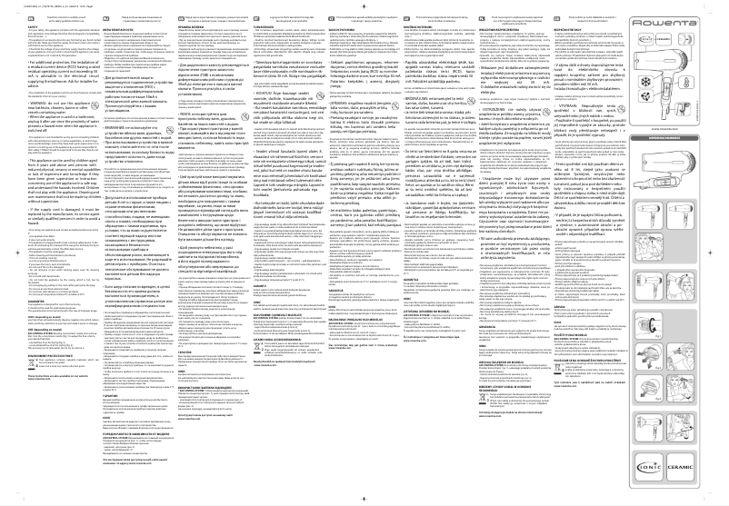 Page n°1 - Manuel utilisateur Rowenta Compact Pro CV4721