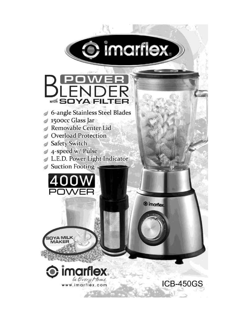 Page 1 de la notice Manuel utilisateur Imarflex ICB-450GS