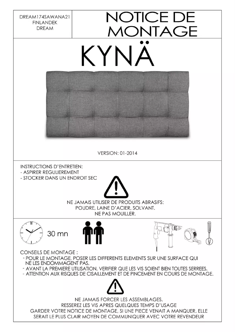Page n°1 - Manuel utilisateur Finlandek KYNA