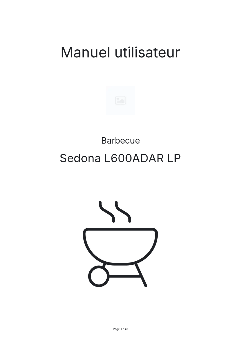 Page n°1 - Manuel utilisateur Sedona L600ADAR LP