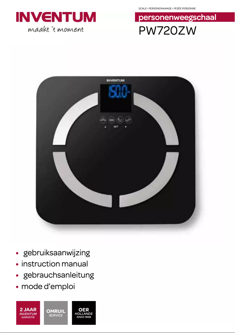Page n°1 - Manuel utilisateur Inventum PW720ZW