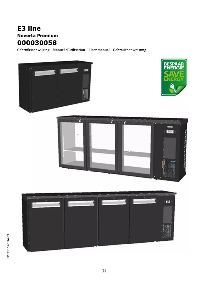 Image de la première page du manuel de l'appareil Noverta Premium 000030058