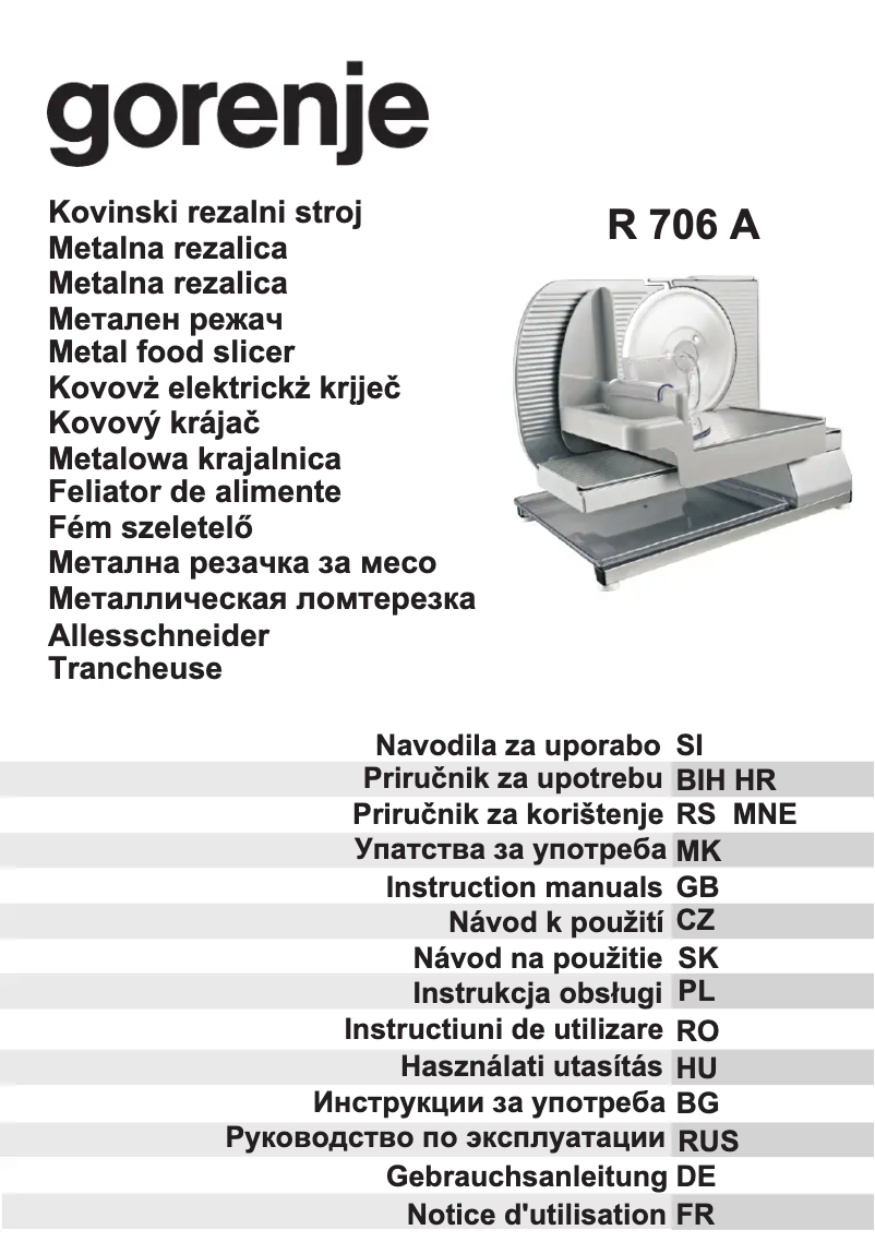 Página 1 del manual Manual de usuario Gorenje R706A