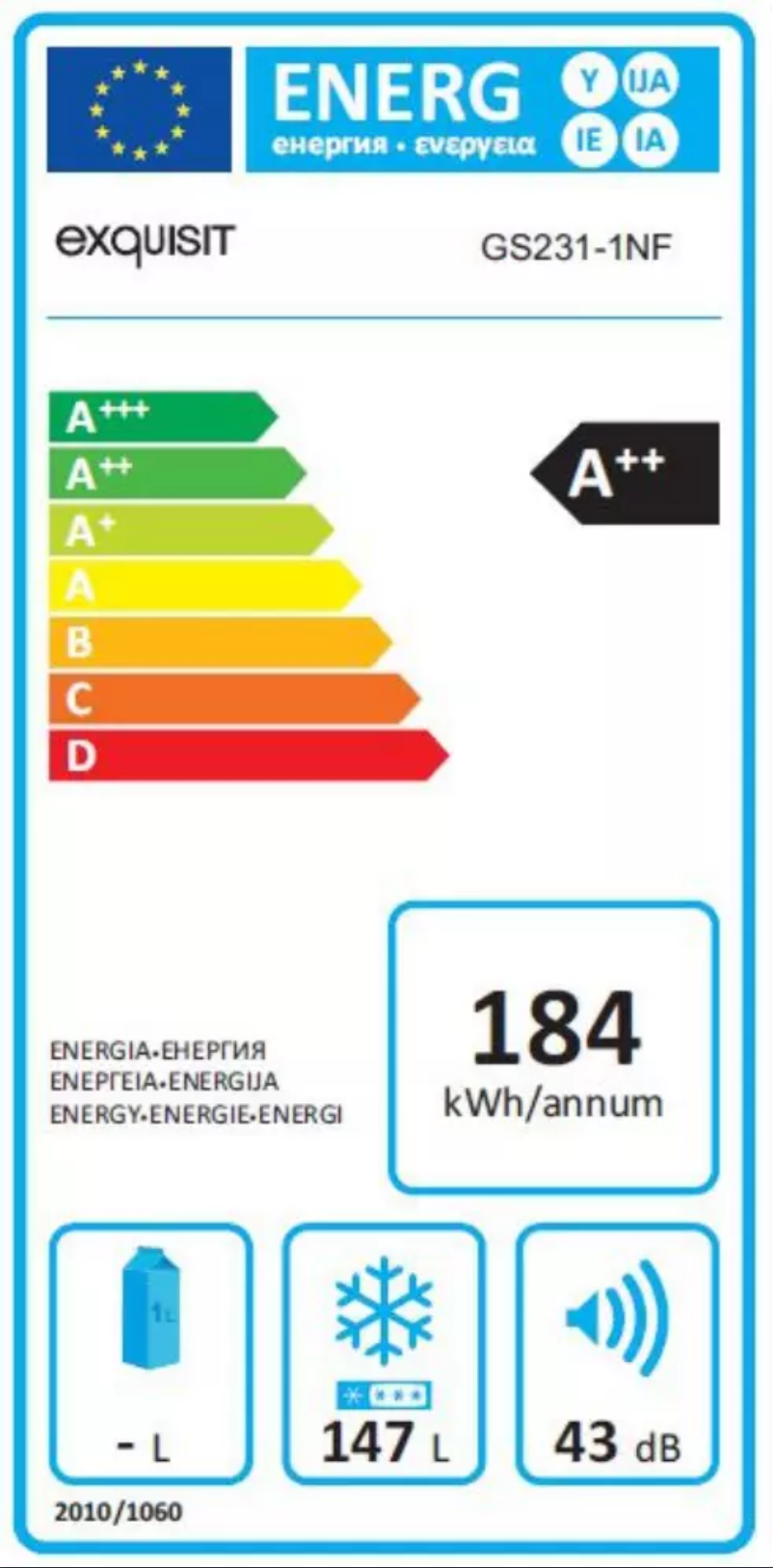 Page 1 de la notice Manuel utilisateur Exquisit GS231-1NF