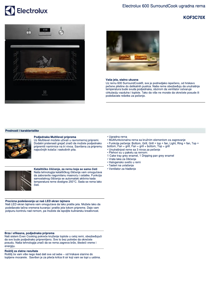 Image de la première page du manuel de l'appareil KOF3C70X