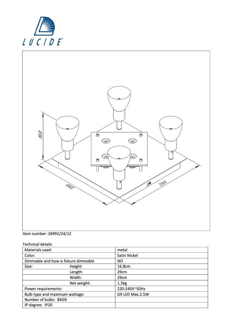Image de la première page du manuel de l'appareil Kolla led 26992/24/12