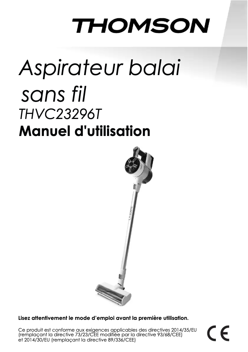 Page n°1 - Manuel utilisateur Thomson THVC23296T