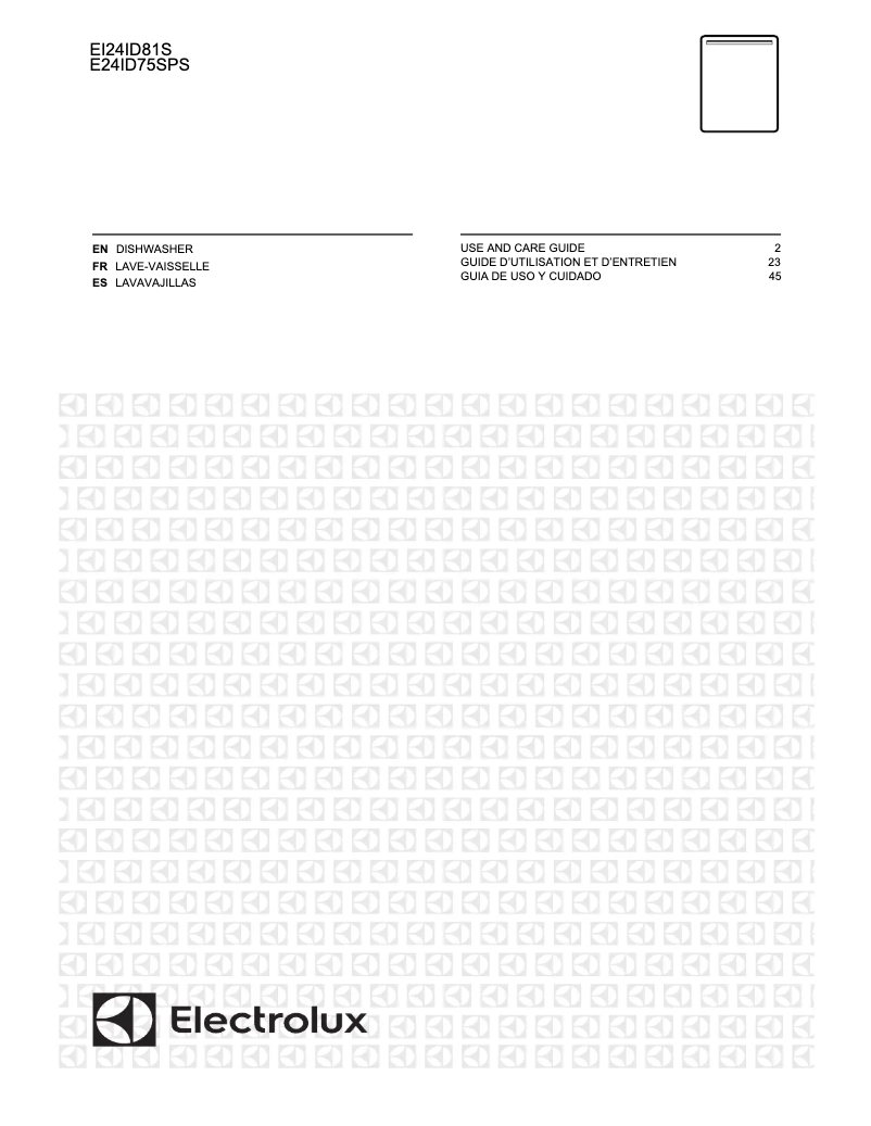 Page 1 de la notice Manuel utilisateur Electrolux E24ID75SPS