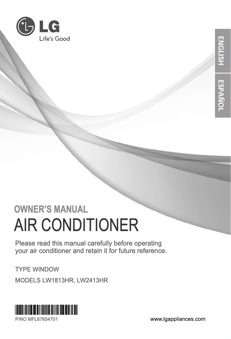 Page 1 de la notice Manuel utilisateur LG LW1813HR