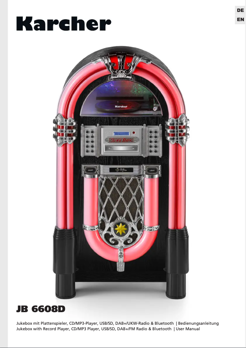 Page n°1 - Manuel utilisateur Kärcher JB 6608D