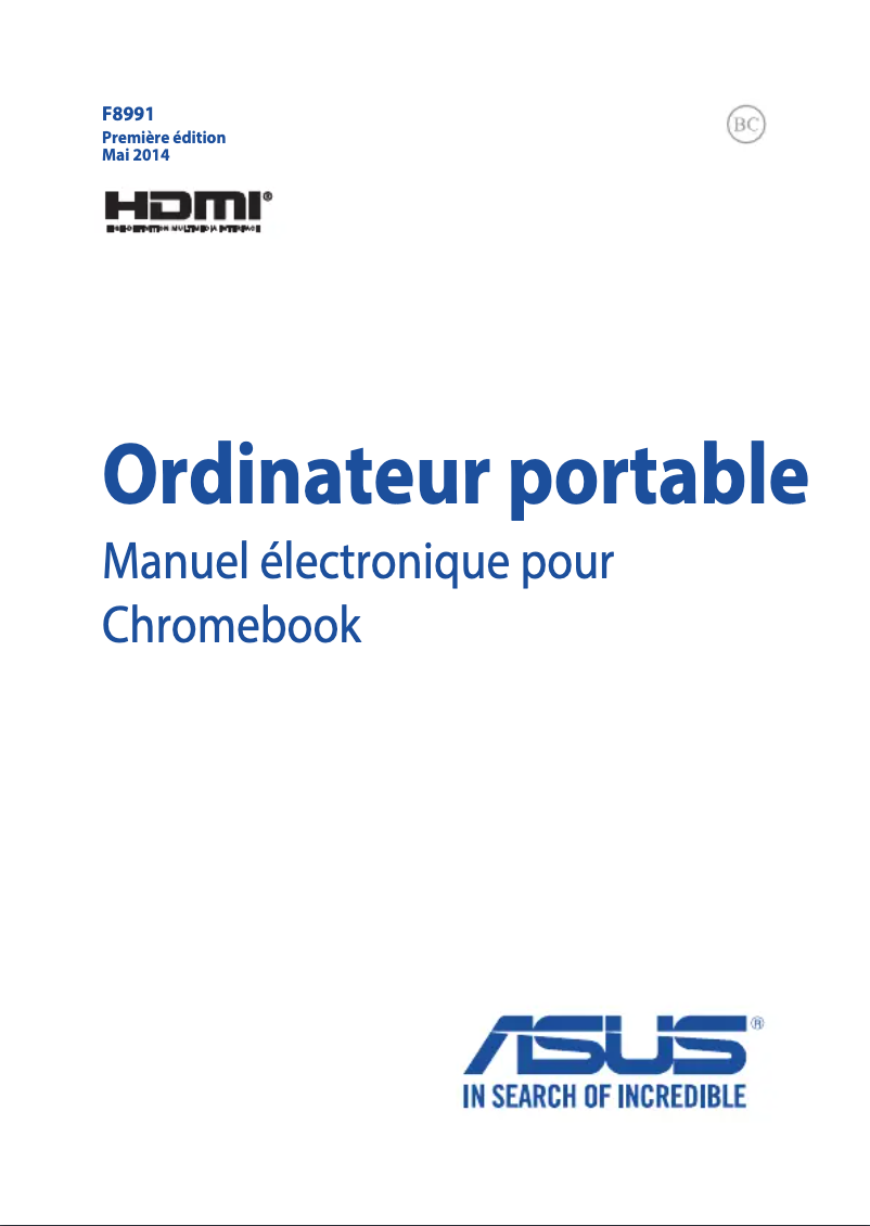 Image de la première page du manuel de l'appareil Chromebook C300
